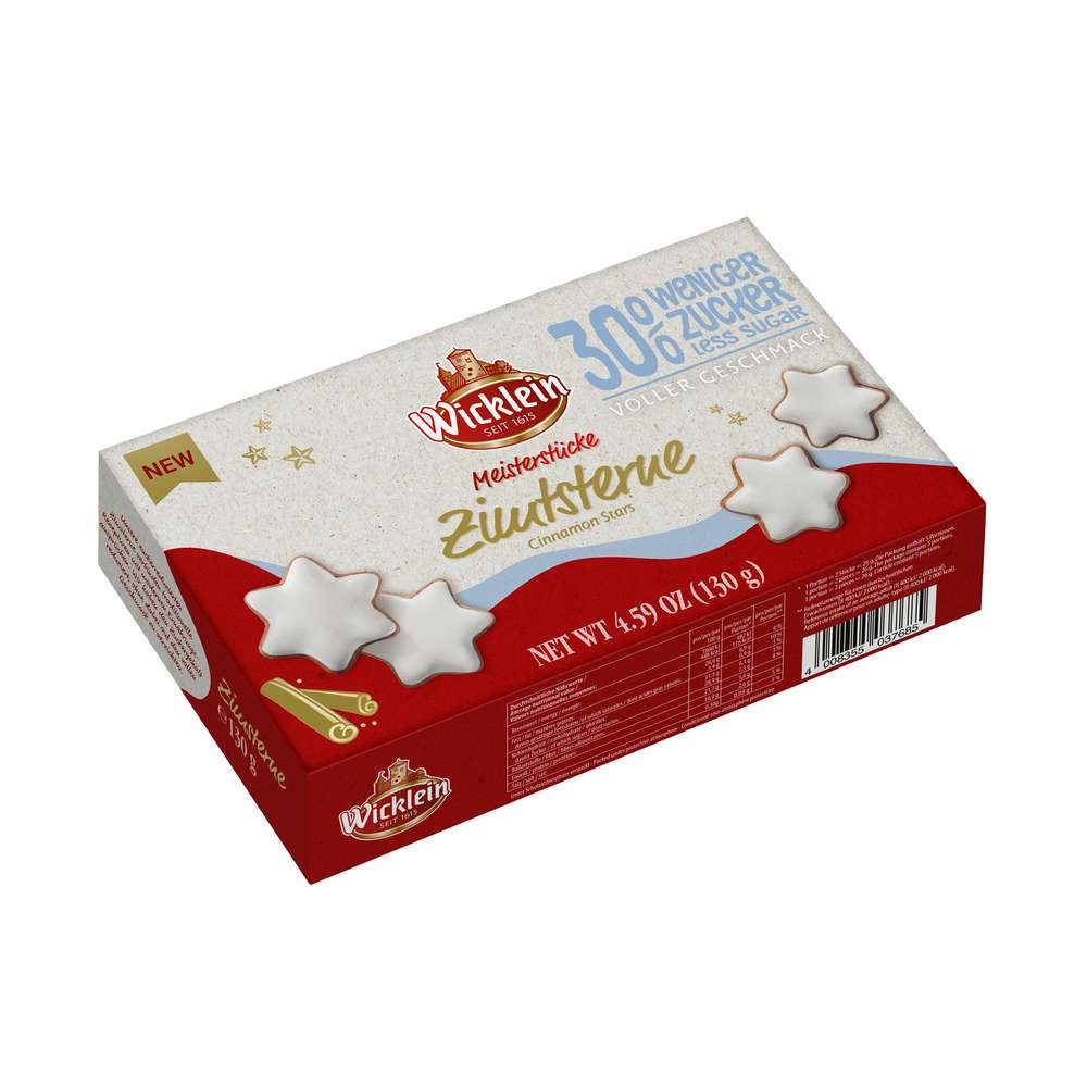 Produktabbildung Wicklein Zimtsterne 30 % weniger Zucker