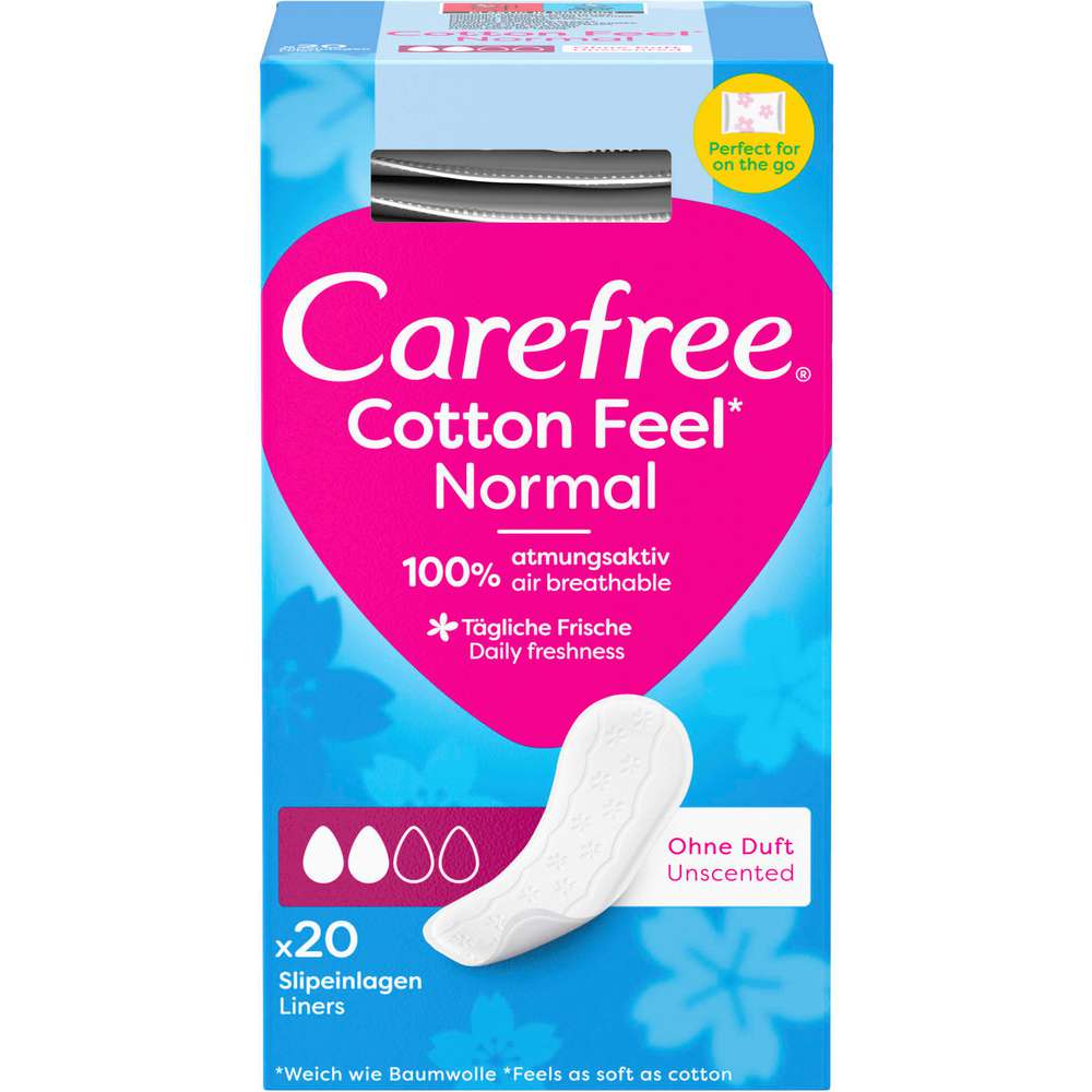 Produktabbildung Carefree Slipeinlagen Cotton Feel Normal ohne Duft, 20er