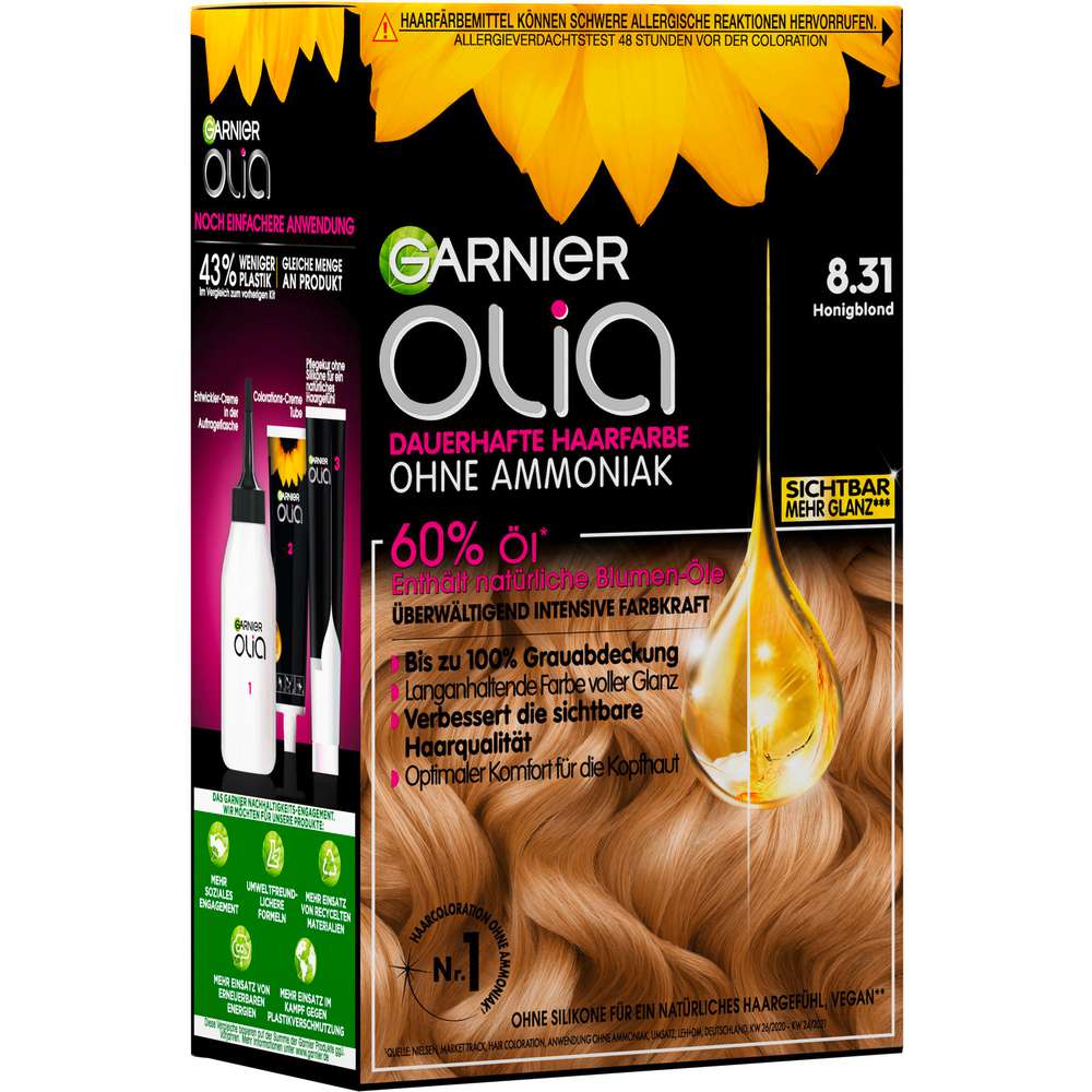 Produktabbildung Garnier Haarfarbe Olia, 8.31 Honigblond