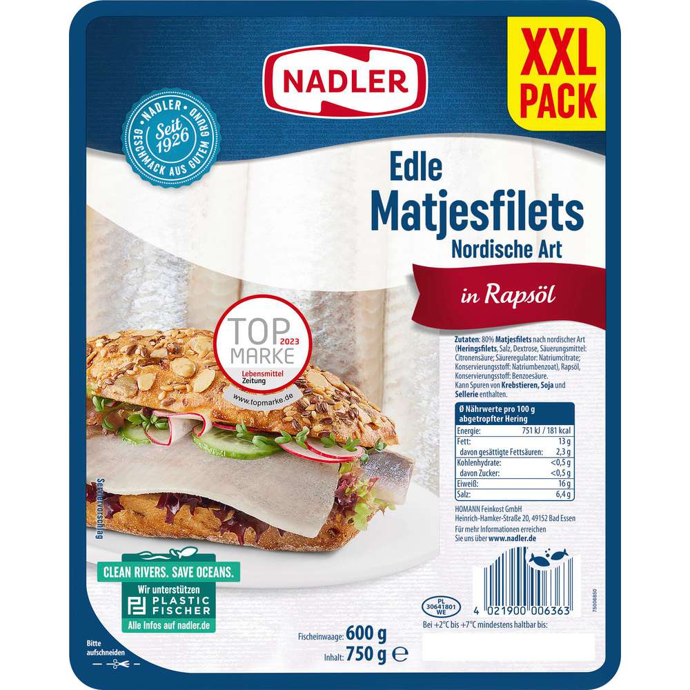 Produktabbildung Nadler Edle Matjesfilets, Nordische Art