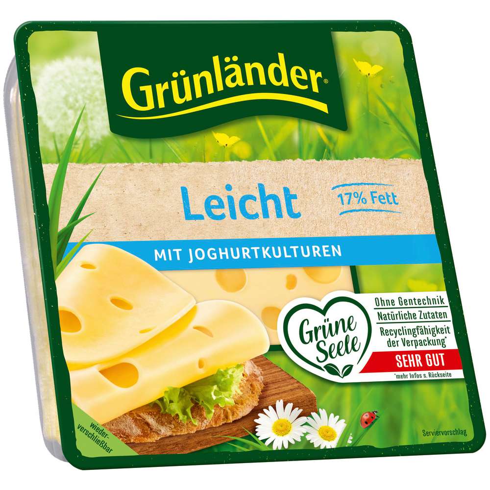 Produktabbildung Grünländer Käsescheiben leicht