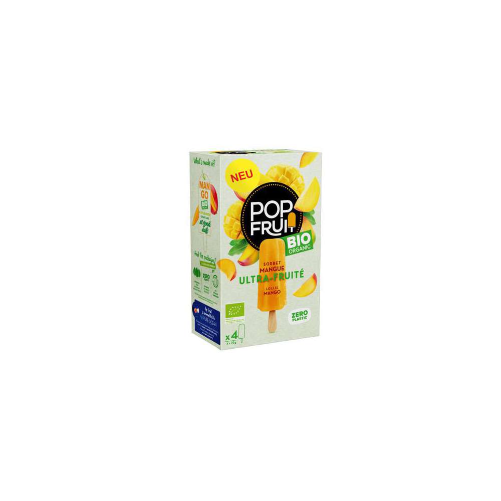 Produktabbildung Popfruit Bio Sorbet Eis Mango