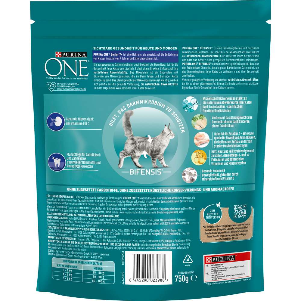 Produktabbildung Purina Katzen-Trockenfutter One, Senior Huhn 