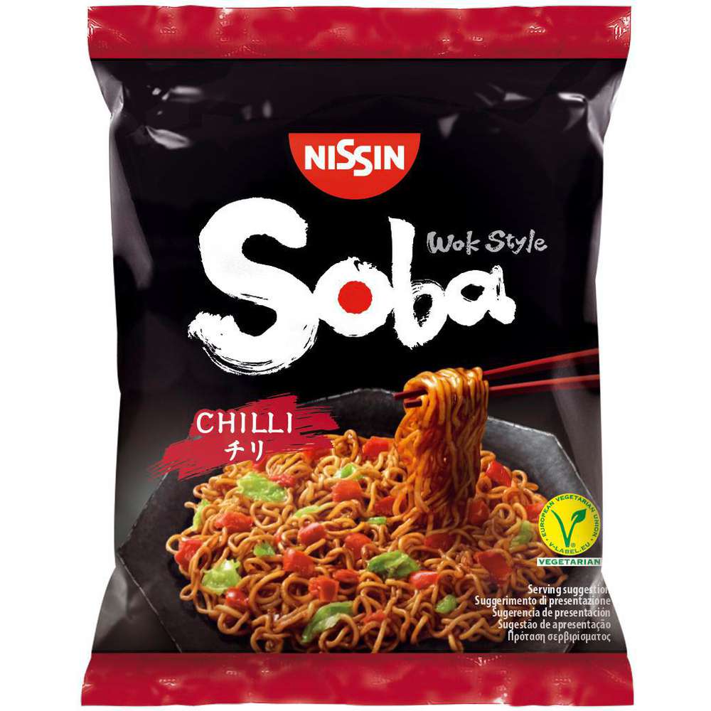 Produktabbildung Nissin Gebratene Nudeln Soba Bag, Chili