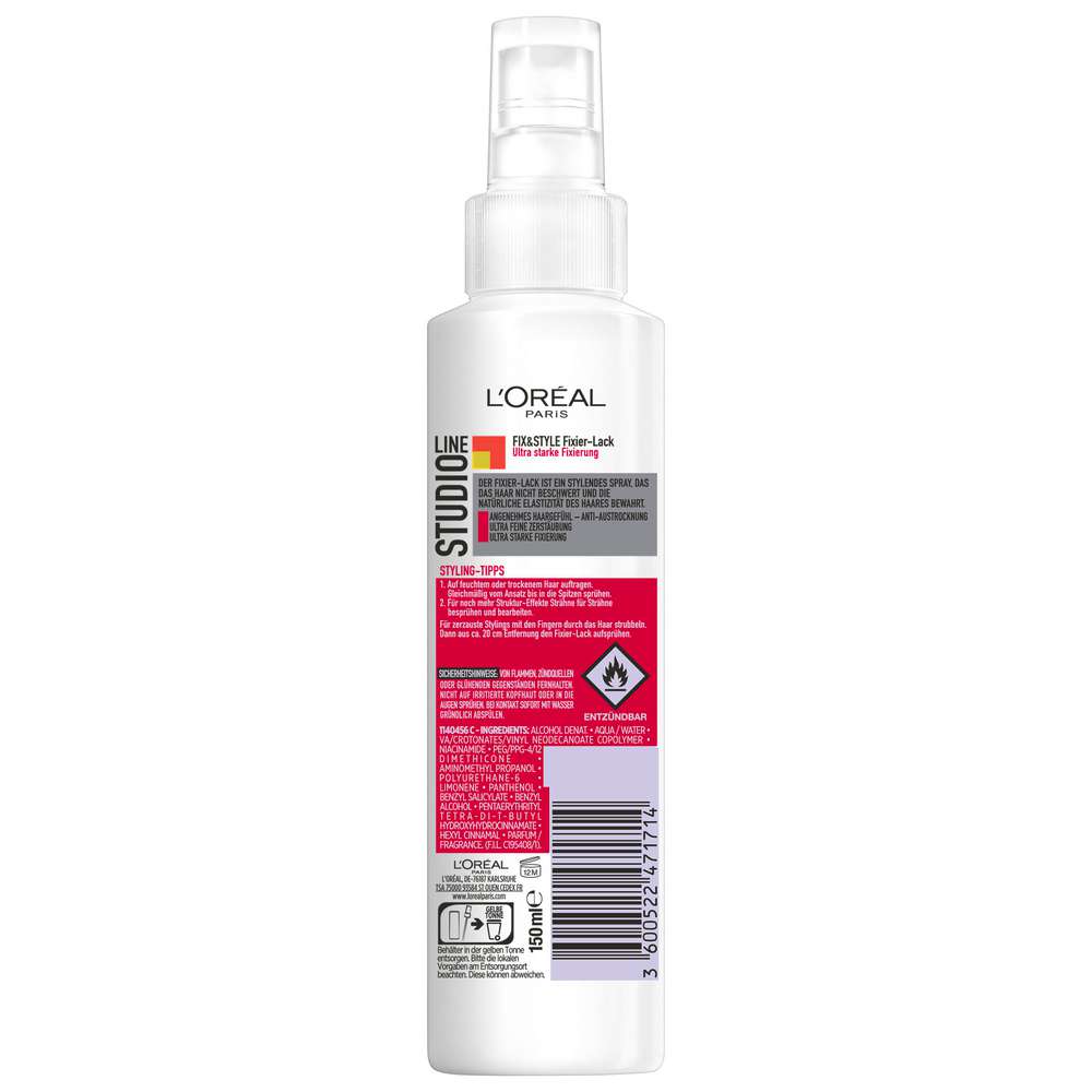 Produktabbildung L'Oreal Paris Studioline Fix & Style Fixierlack, ultra stark