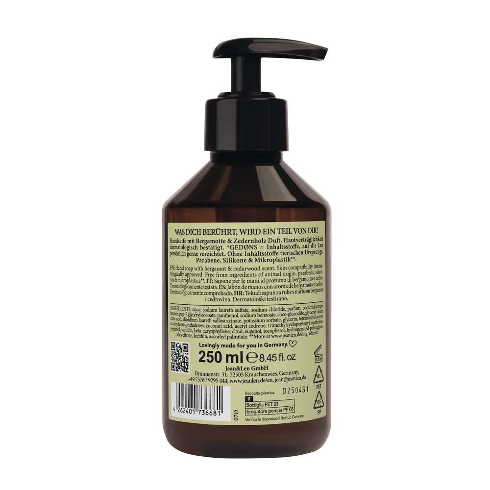 Produktabbildung Jean & Len Handseife, Bergamot/Cedarwood