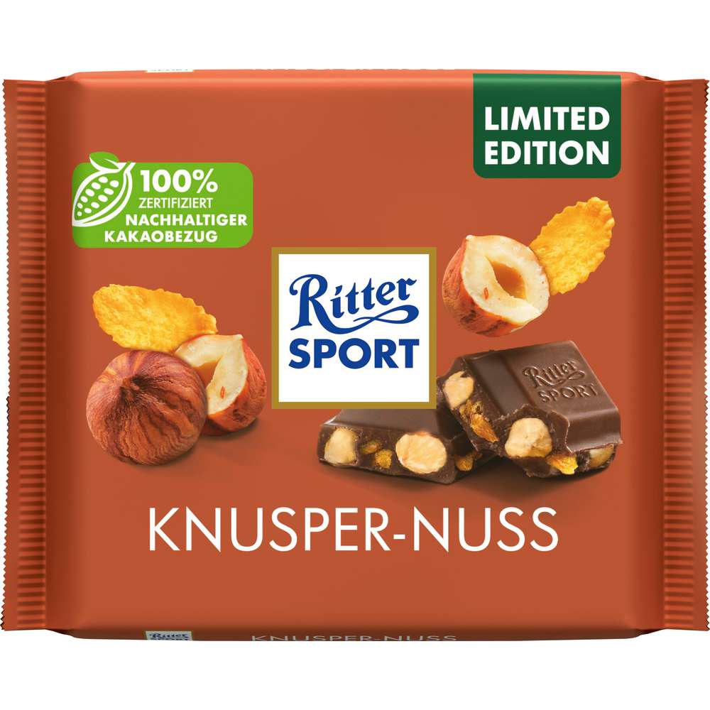Produktabbildung Ritter Sport Tafelschokolade, Knusper-Nuss