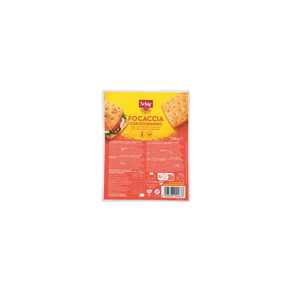 Produktabbildung Schär Focaccia Brot mit Rosmarin, glutenfrei