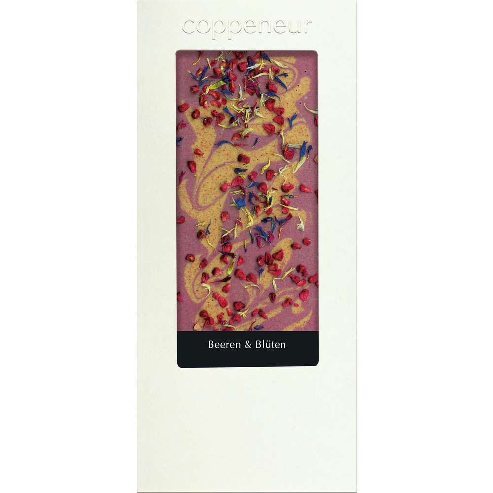 Produktabbildung coppeneur Tafelschokolade, Cuvée-Chocolade Beeren & Blüten 