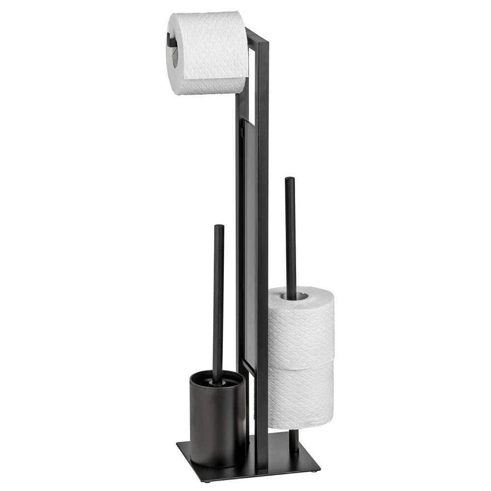 Produktabbildung Wenko Stand WC-Garnitur Rivalta, schwarz