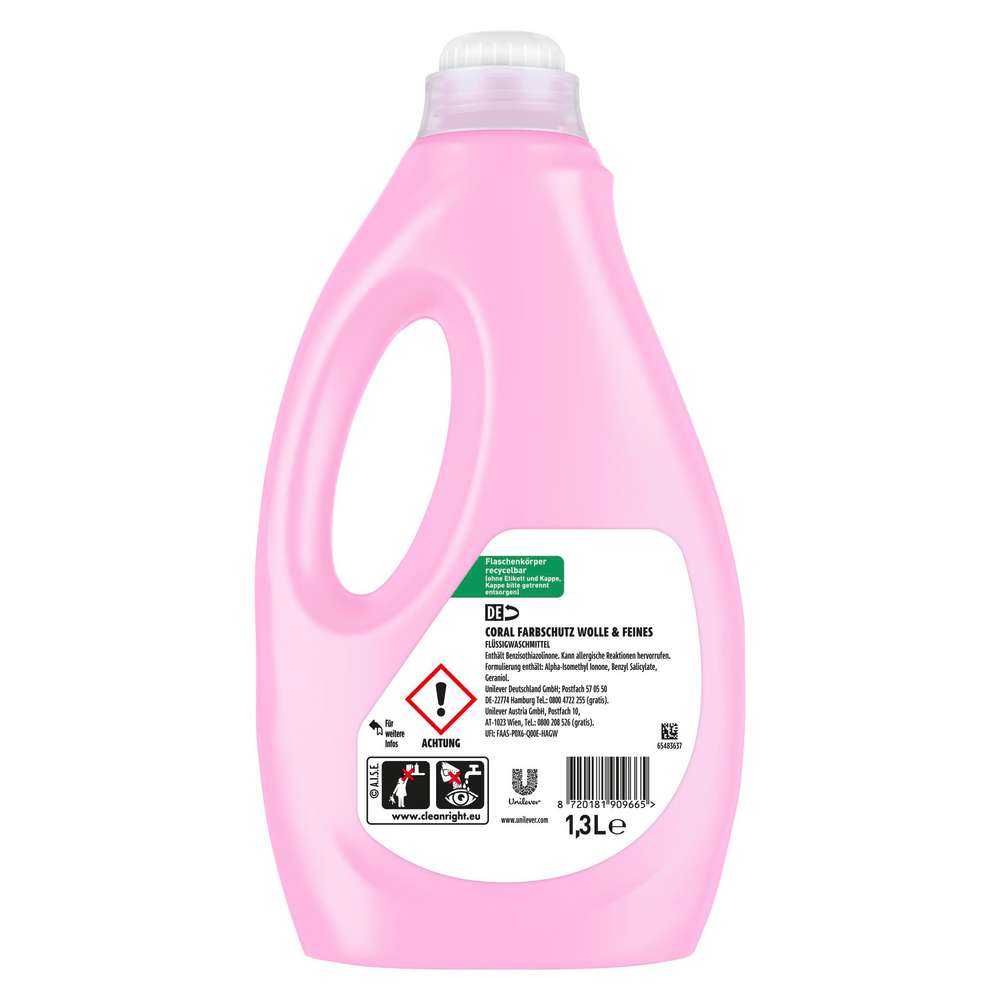 Produktabbildung Coral Fein-Waschmittel flüssig, Wolle & Feines