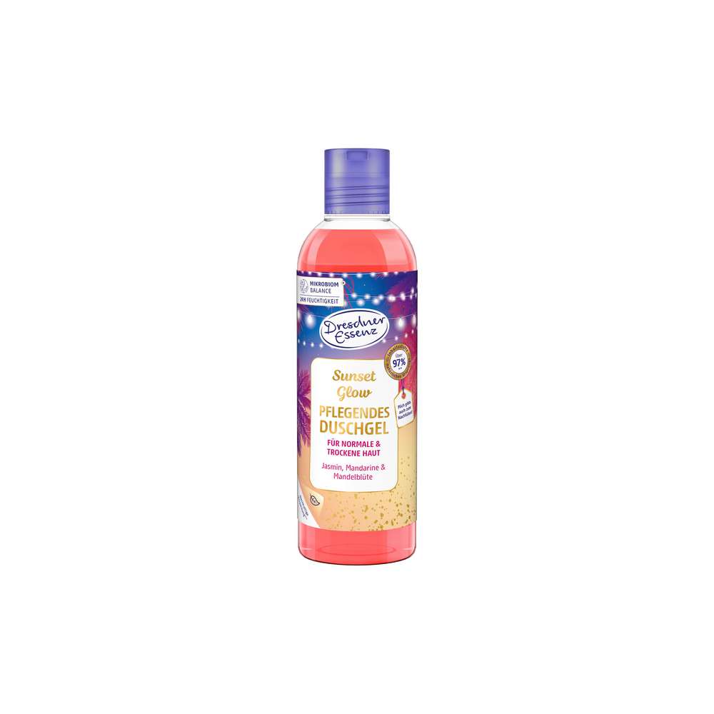 Produktabbildung Dresdner Essenz Duschgel, Sunset Glow, Jasmin-Mandarine & Mandelblüte