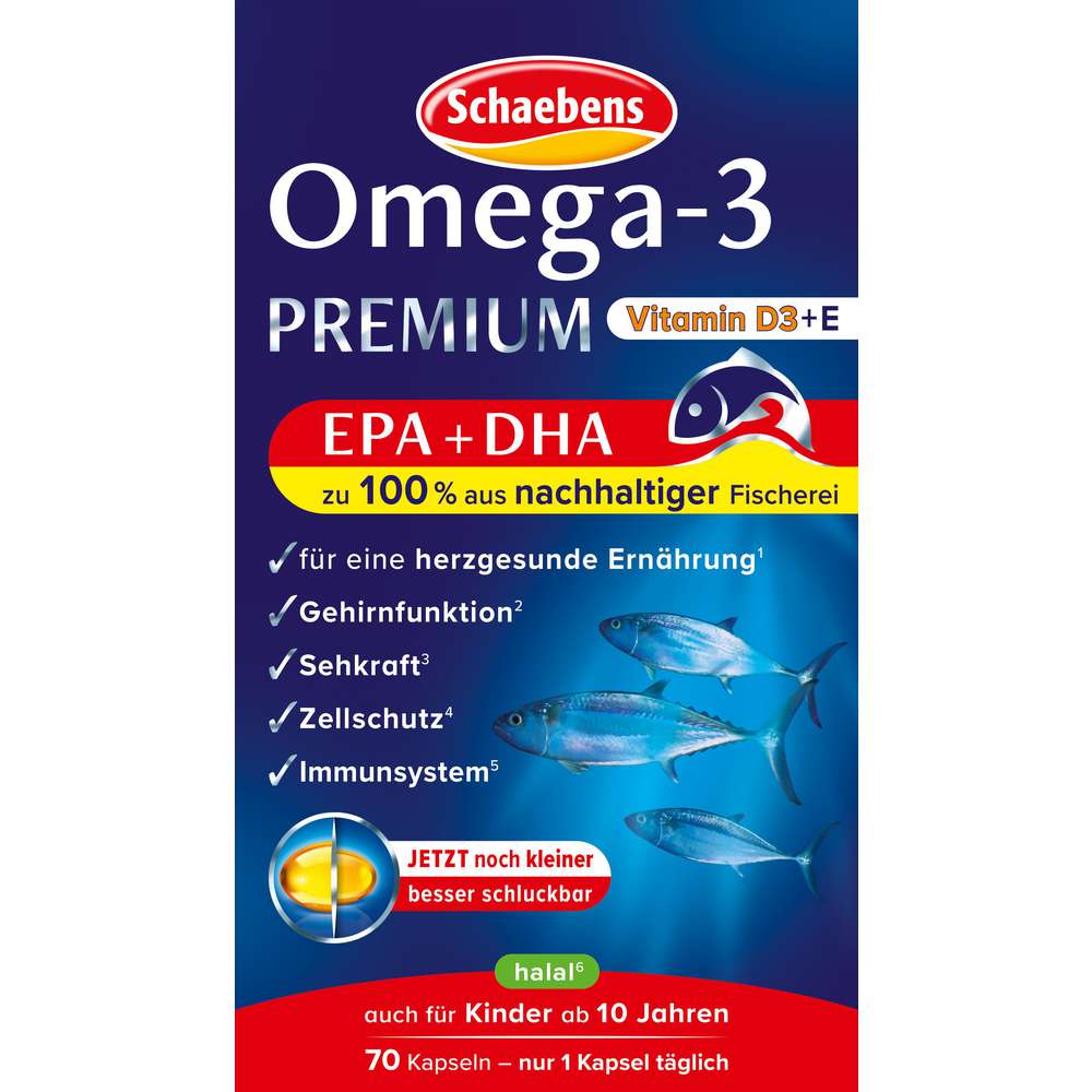 Produktabbildung Schaebens Omega-3 Premium Kapseln