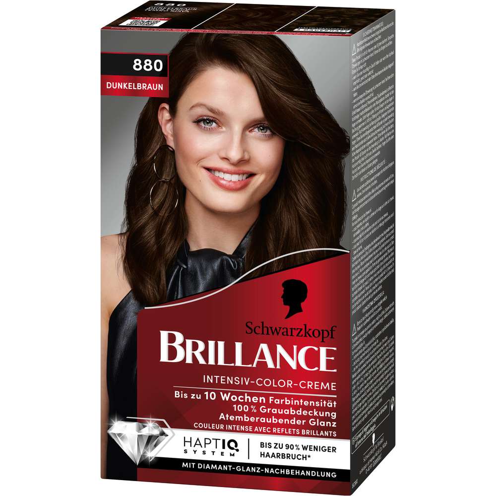 Produktabbildung Schwarzkopf Brillance Haarfarbe, Dunkelbraun 880