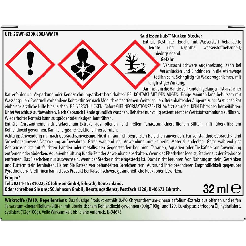 Produktabbildung Raid Mücken-Stecker