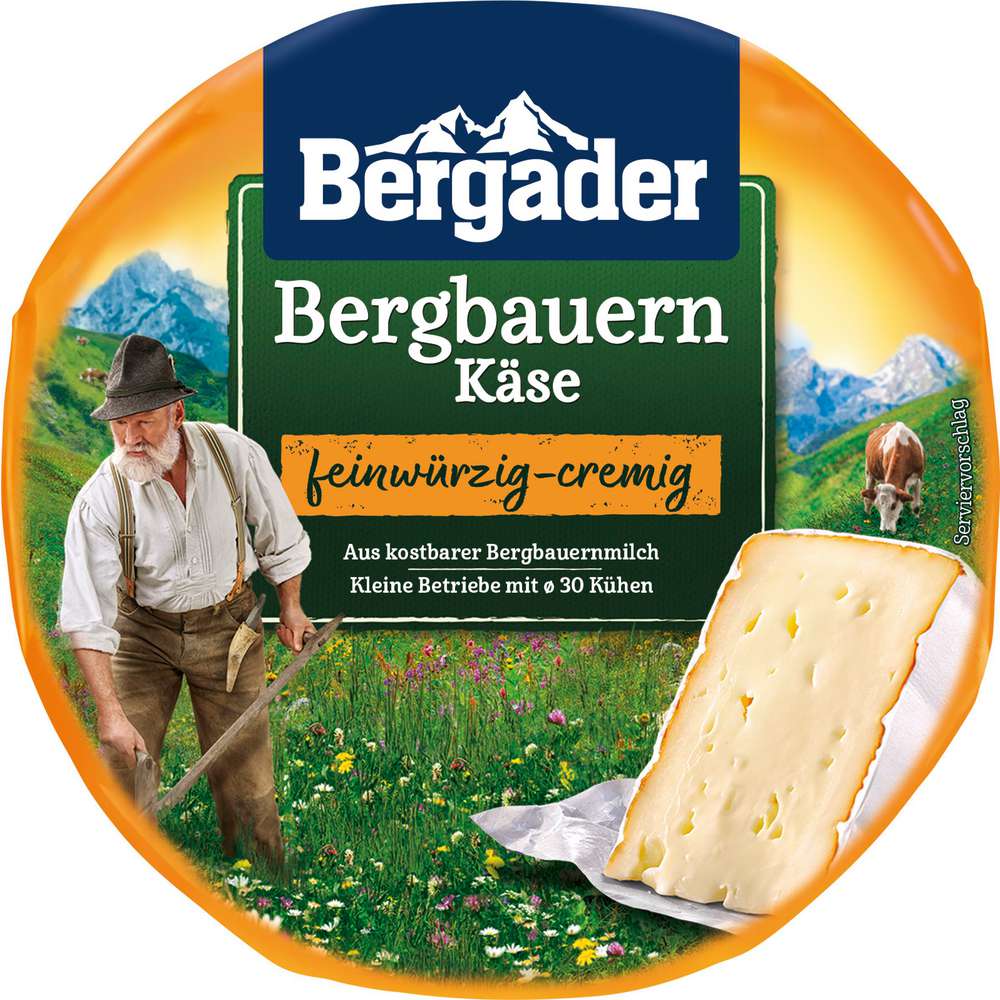 Produktabbildung Bergader Bergbauern Käse fein, würzig cremig