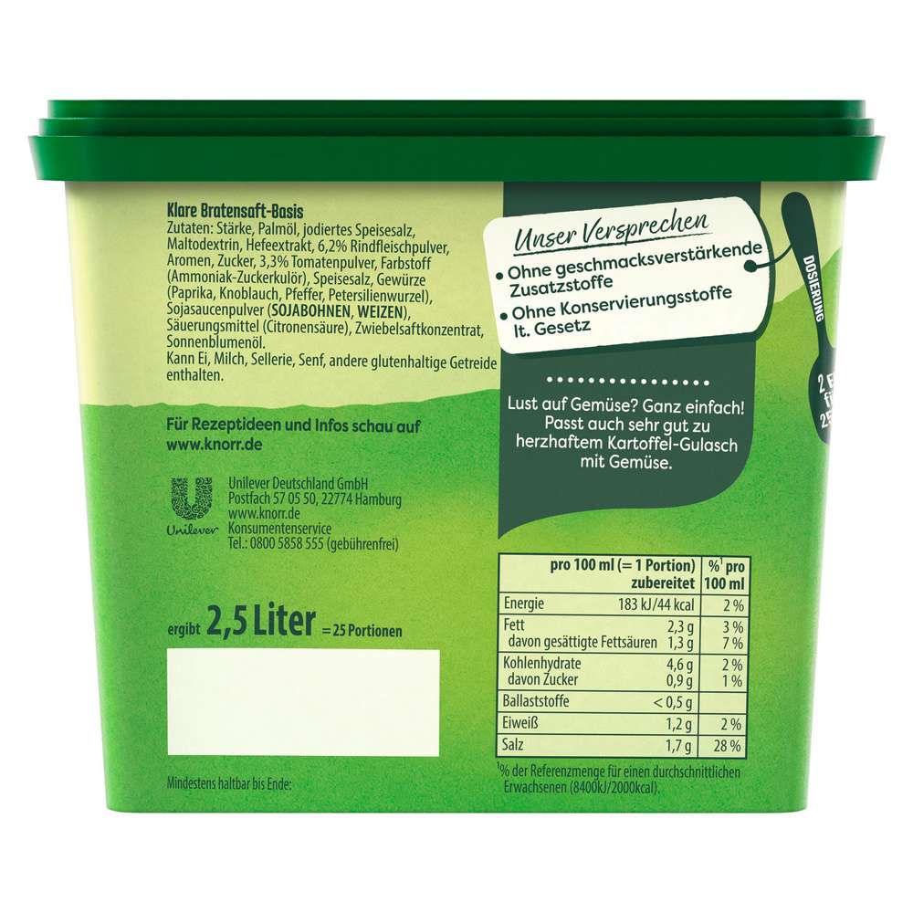 Produktabbildung Knorr Gewürzmischung Bratensaft Basis