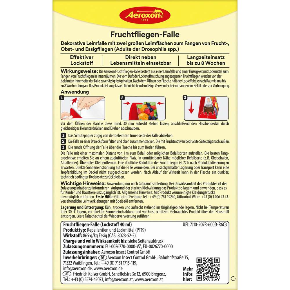 Produktabbildung Aeroxon Fruchtfliegen-Falle