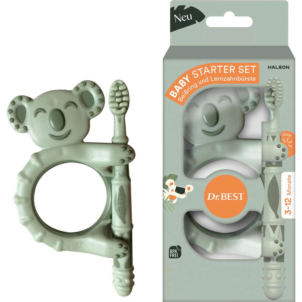 Produktabbildung Dr.Best Baby Starter-Set, Beißring & Lernzahnbürste