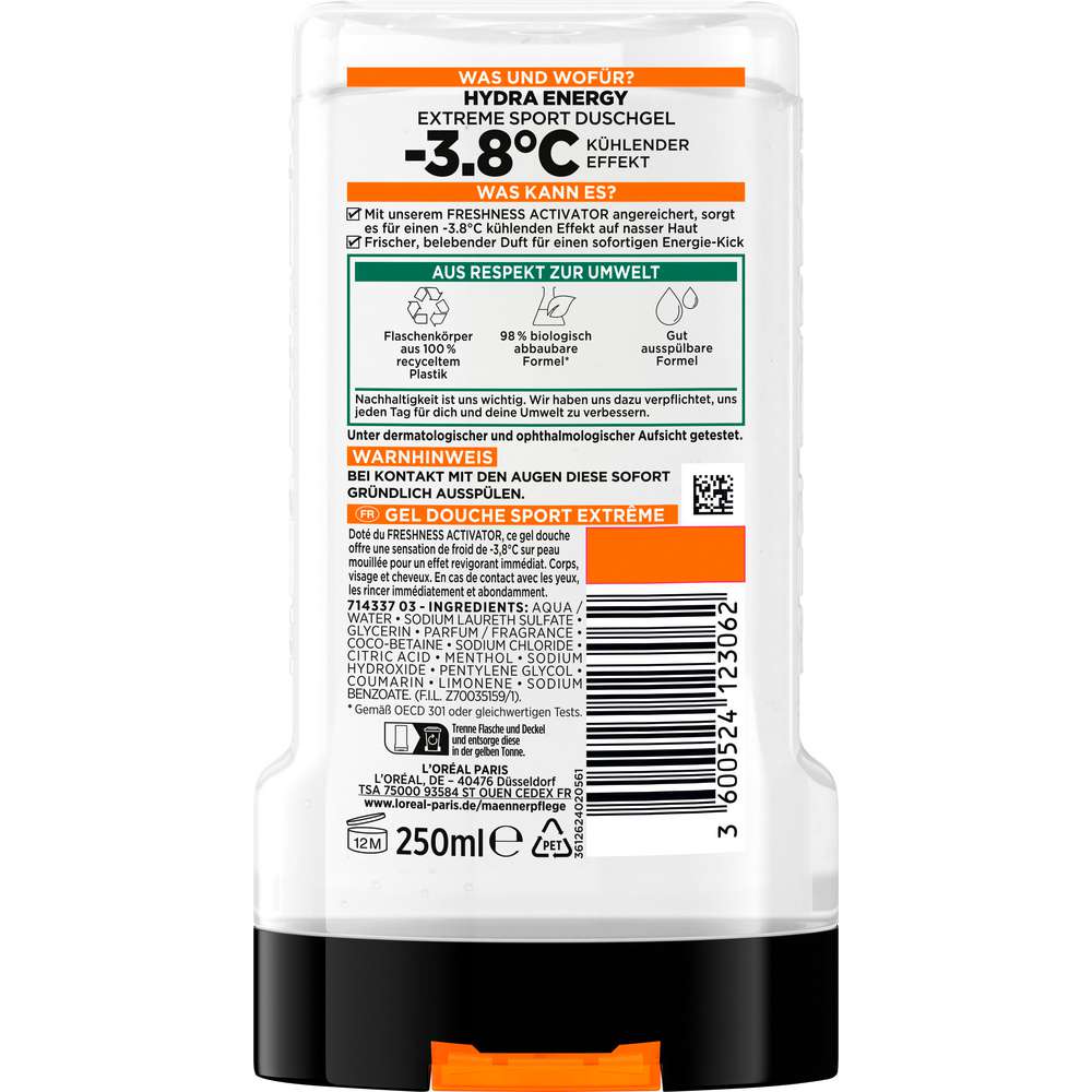 Produktabbildung L'Oreal Paris Men Expert Duschgel Extreme Sport