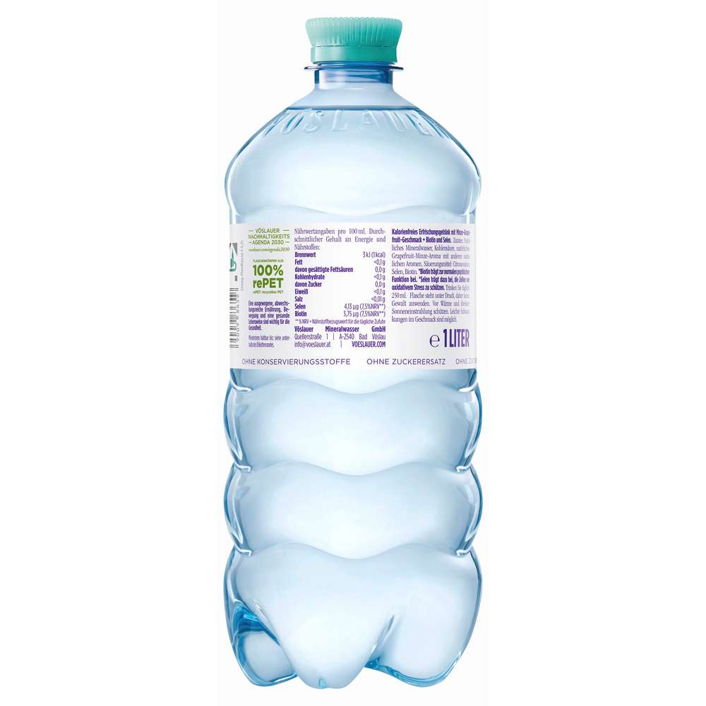 Produktabbildung Vöslauer Wasser mit Geschmack Gartenminze + Grapefruit