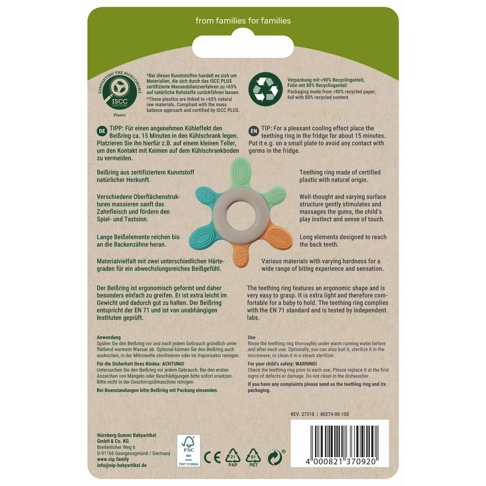 Produktabbildung nip Beißring Play Green