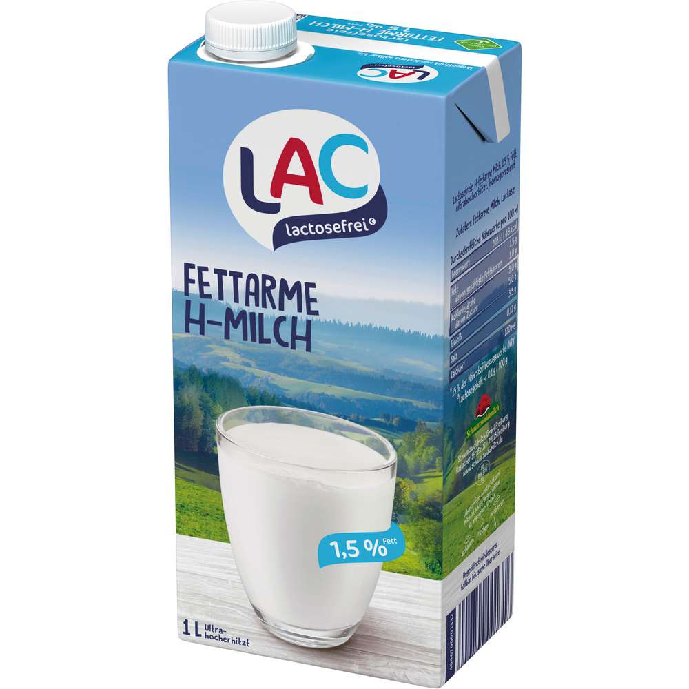 Produktabbildung LAC H-Milch 1,5%, laktosefrei