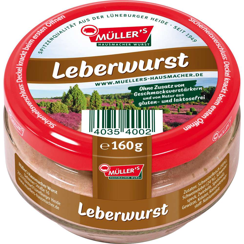 Produktabbildung Müller's Leberwurst im Glas