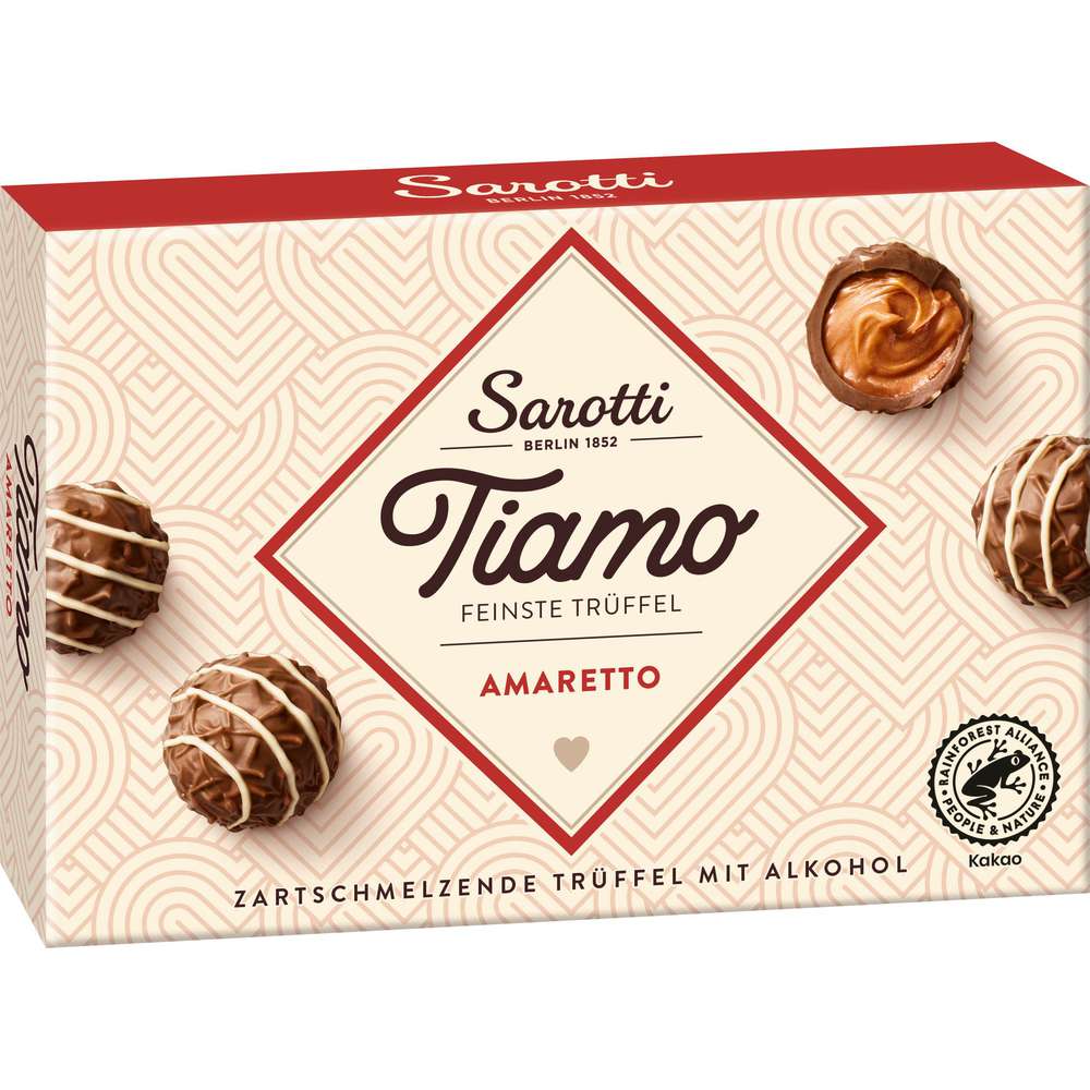 Produktabbildung Sarotti Tiamo feinste Trüffel, Amaretto