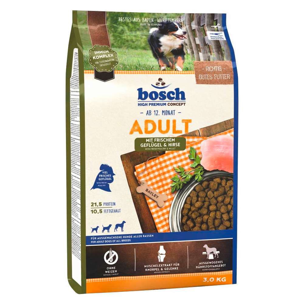 Produktabbildung Bosch Hunde-Trockenfutter Adult, Geflügel/Hirse