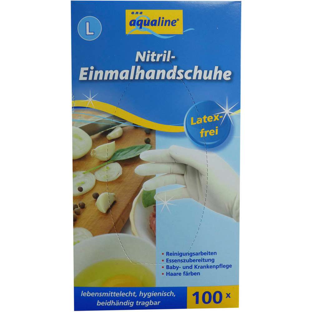 Produktabbildung aQualine Einweghandschuhe Nitril, groß