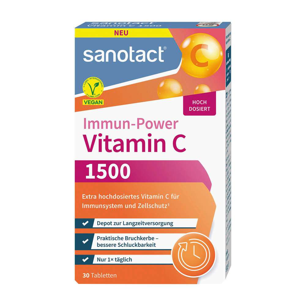Produktabbildung sanotact Vitamin C 1500 Immun-Power, Tabletten