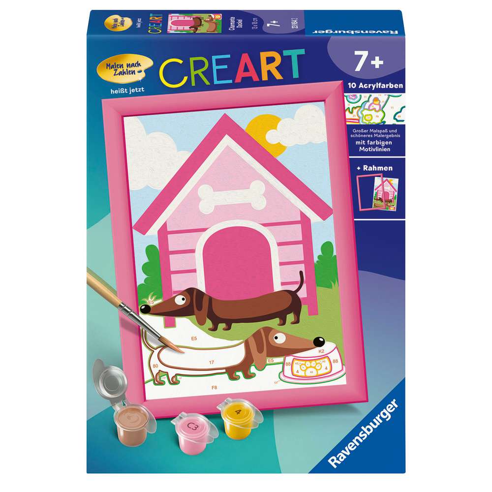 Produktabbildung Ravensburger Malen nach Zahlen Charmante Dackel