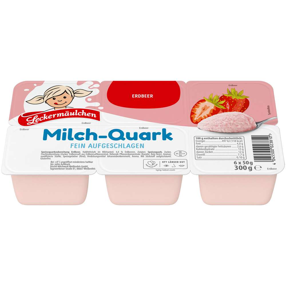 Produktabbildung Leckermäulchen Milch-Quark Minis, Erdbeer