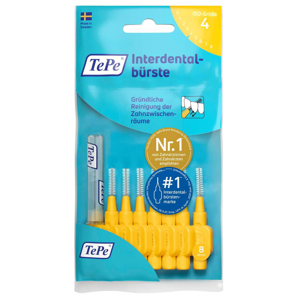 Produktabbildung TePe Interdentalbürsten, 0,7 mm, gelb
