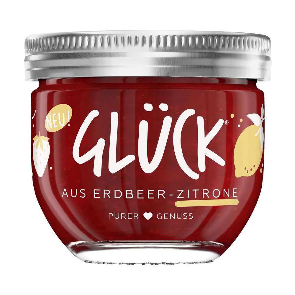 Produktabbildung Glück Fruchtaufstrich, Erdbeer-Zitrone