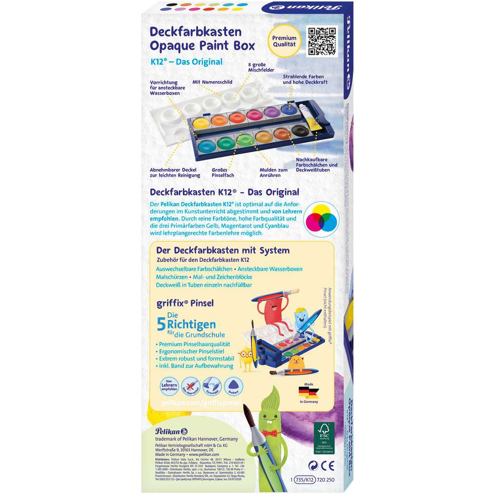 Produktabbildung Pelikan Deckfarbkasten 735K/12