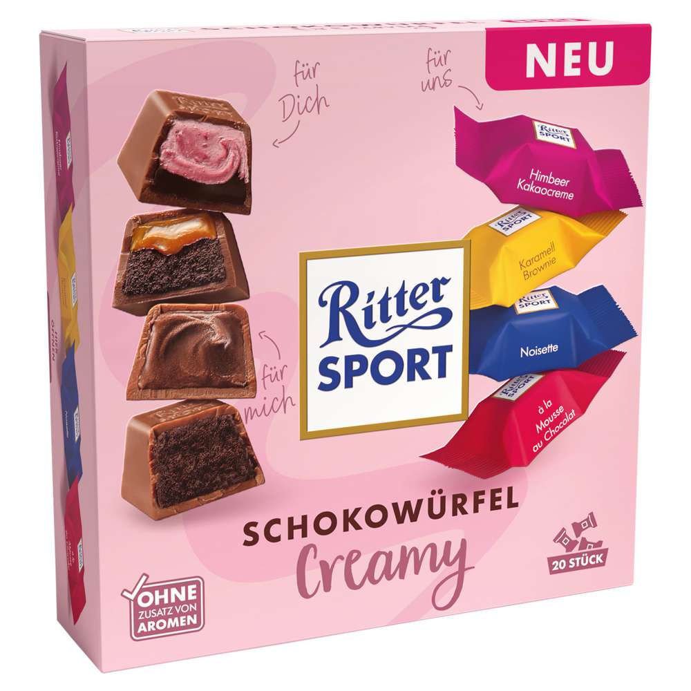 Produktabbildung Ritter Sport Schokowürfel Creamy  Box