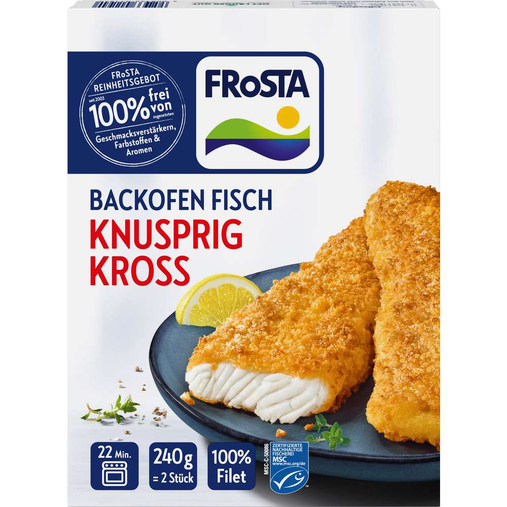 Produktabbildung Frosta MSC Backofen Fisch Knusprig Kross, tiefgekühlt