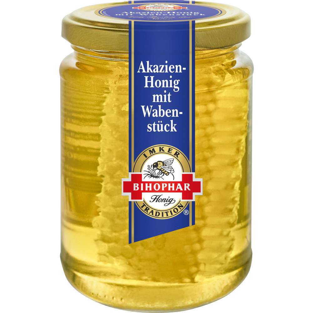 Produktabbildung Bihophar Akazien-Honig mit Wabenstück
