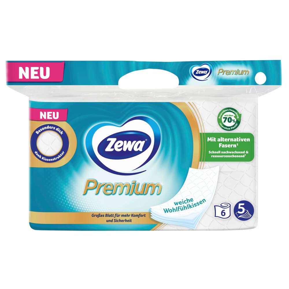 Produktabbildung Zewa Toilettenpapier Premium 5-lagig