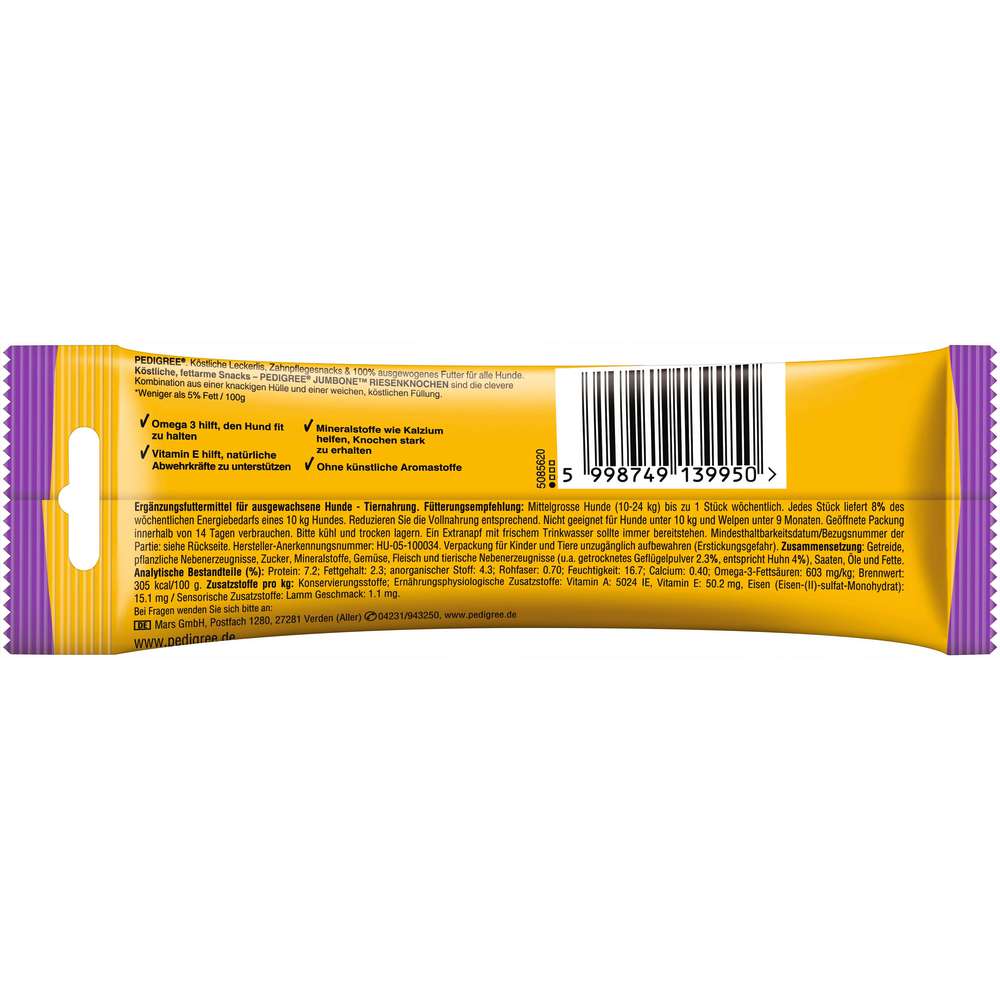 Produktabbildung Pedigree Hunde-Snack Jumbone Riesenknochen, Huhn/Lamm