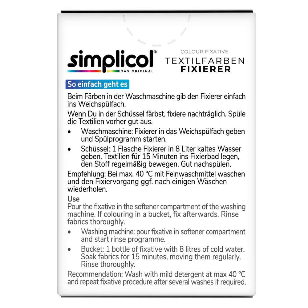 Produktabbildung simplicol Farb-Fixierer Textilfarbe, Expert