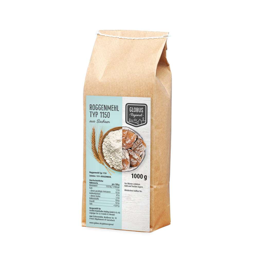 Produktabbildung GLOBUS Regional Roggenmehl Typ 1150 1000g