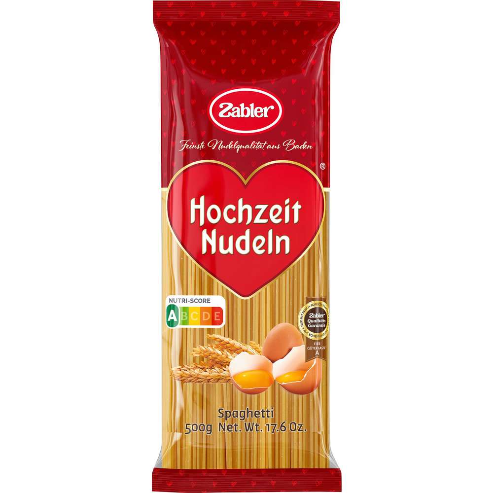Produktabbildung Zabler Hochzeit Nudeln Spaghetti