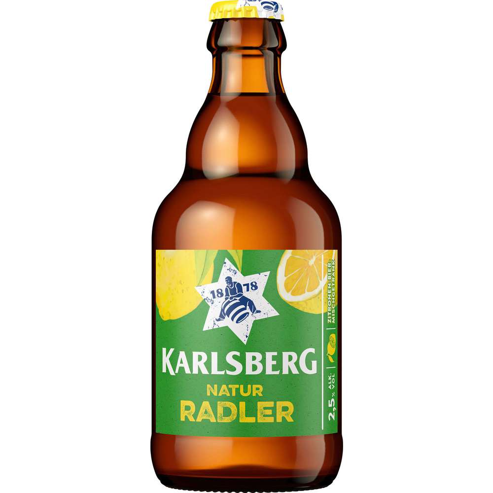 Produktabbildung Karlsberg Biermischgetränk, Stubbi, Natur-Radler, 2,5 %
