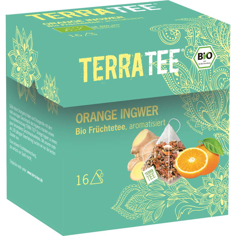Produktabbildung Terra Tee Bio Früchtetee Orange Ingwer