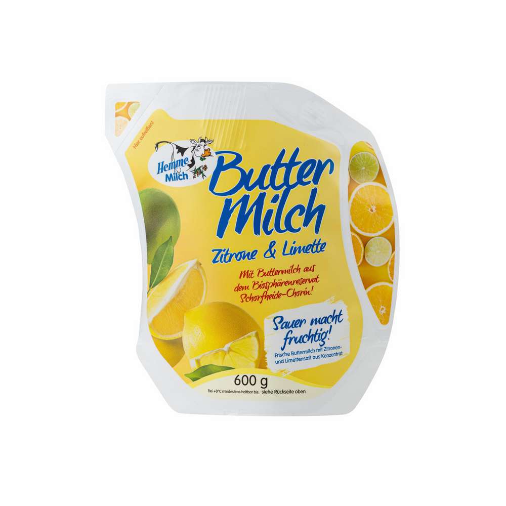 Produktabbildung Hemme Fruchtbuttermilch, Zitrone-Limette