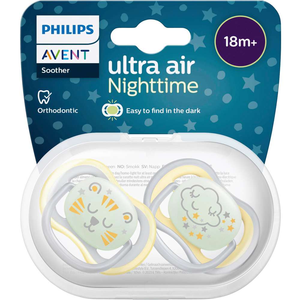 Produktabbildung Philips Schnuller ultra air Nighttime Neutral 18m+