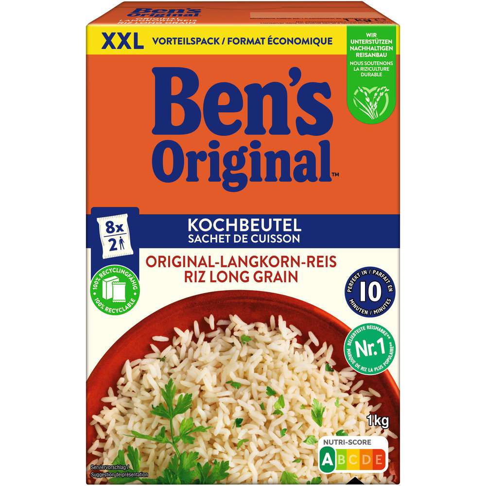 Produktabbildung BEN'S ORIGINAL Original-Langkorn-Reis Kochbeutel XXL